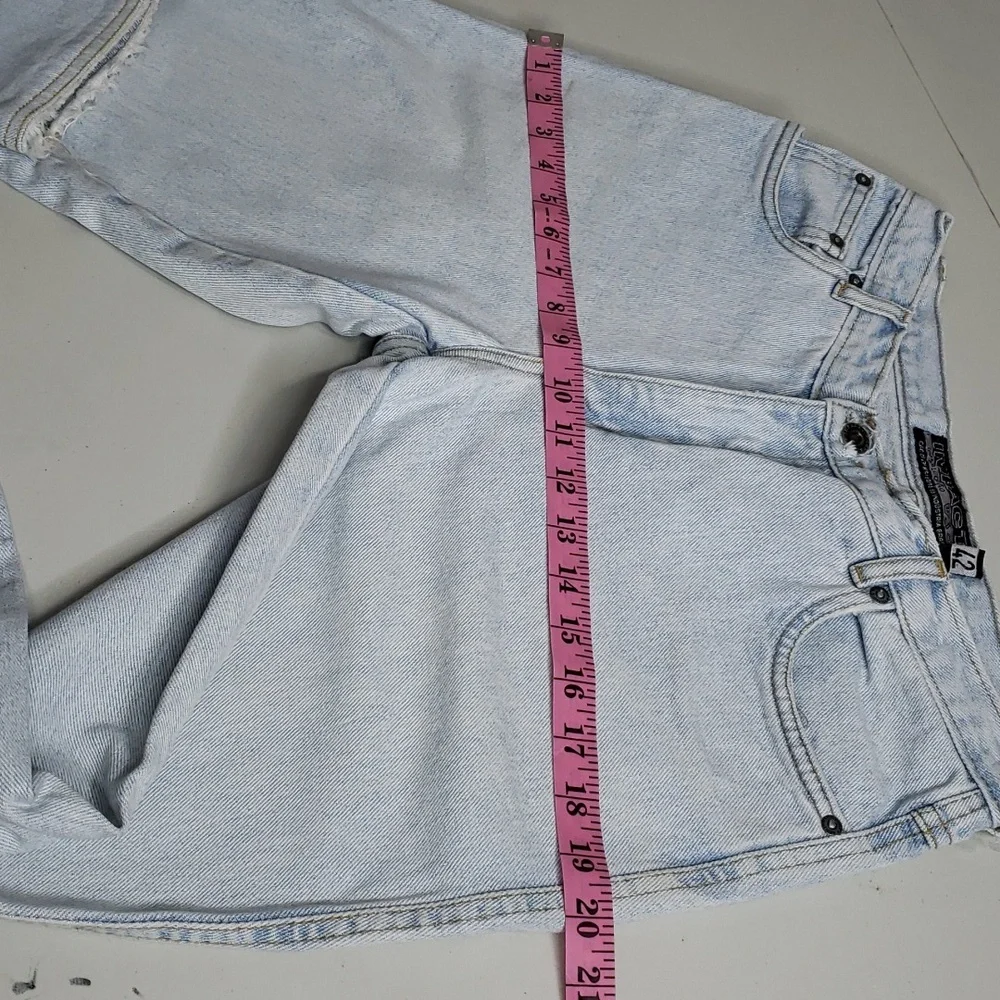 Impacto 100% Cotton Boot Cut Floral Embroidered Jeans Size 42 Hippie Y2K Frayed